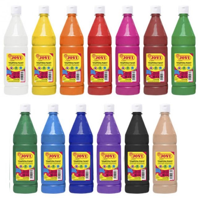 colores botellas tempera escolar jovi 1 litro