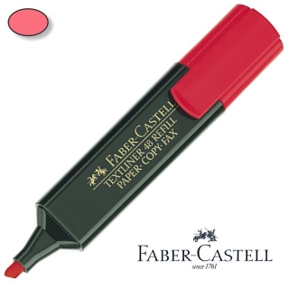 Rotulador Fluorescente Faber-Castell Textliner 48 Rojo  1548-21