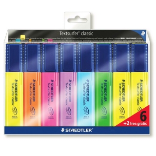 Rotuladores fluorescentes Staedtler Textsurfer 6+2 gratis  364AWP8