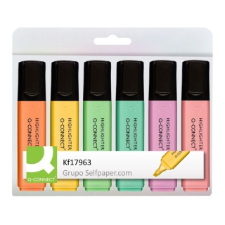 Rotuladores Pastel Q-connect Pack 6 Colores  KF17963