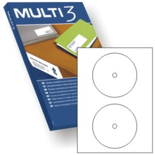Etiquetas CD DVD economicas para impresora  Multi3 10816