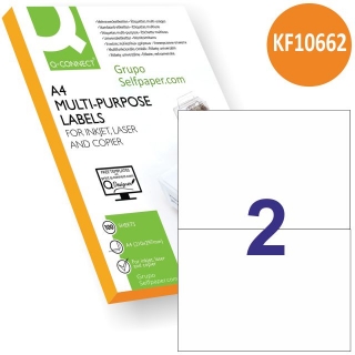 Etiquetas Impresora Q-connect 210x148,5 Din A5  KF10662
