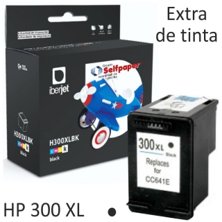 HP 300XL Cartucho tinta compatible Deskjet  Iberjet 300XLBKC