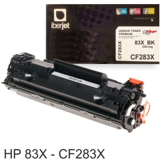 Toner Compatible HP 83X CF283X Negro,  Iberjet CF283XC