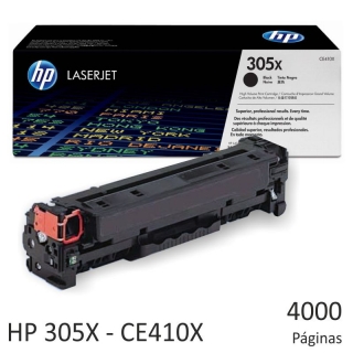 Toner HP 305X negro, CE410X Laserjet