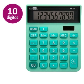 Calculadora de oficina sobremesa 10 digitos  Liderpapel XF24