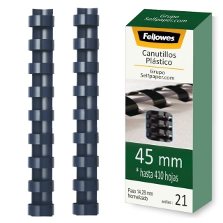 Canutillos de plastico 45 mm para  Fellowes 5350102