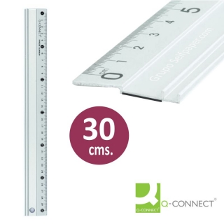 Regla de 30 centimetros de aluminio  Q-connect KF00286