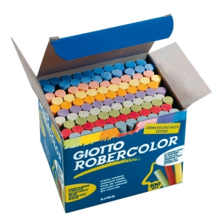 Tizas Robercolor colores surtidos, antipolvo, caja  Giotto 539000