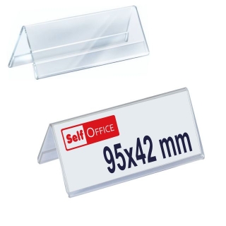 Porta-nombres porta-etiquetas precios metacrilato 95x42 mm  Q-connect KF04743