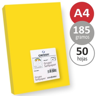 Cartulinas Din A4, folio amarillo vivo  Canson C200040155
