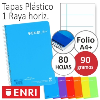 Cuadernos tapas plstico Enri Plus