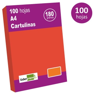 Pack 100 hojas cartulinas Din A4  Liderpapel CT12