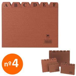 Abecedario para fichero - Indice separador numero 4