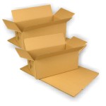 Caja de carton para embalaje montable 300x200x150 mm solapas