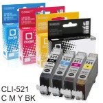 Canon CLI-521 C M Y BK tinta Compatible cartucho cada color