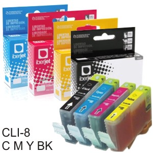 Canon CLI-8C CLI-8M CLI-8Y CLI-8BK compatible cada color