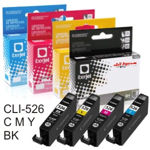 Canon CLI526C CLI526M CLI526Y o CLI526BK compatible 9 ml