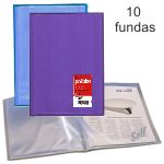 carpeta 10 fundas folio grafoplas tapas trasl�cidas colores