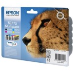 Pack negro + 3 colores tinta original Epson T0715 C13T071540