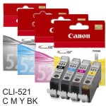 Cartucho Original Canon CLI-521 C cyan M magenta Y amarillo