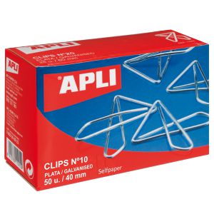 Clips Mariposa Apli 41 mm C/50 N�10 Galvanizado