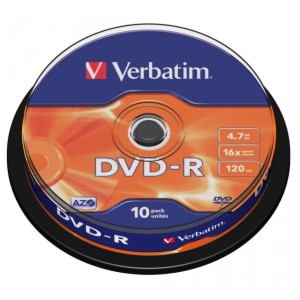 DVDs-R Verbatim AZO Bobina spindle 10 16x 4.7gb