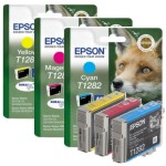 Epson T1282 cyan T1283 magenta T1284  amarillo M cada color