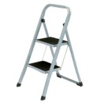 Escalera Taburete Acero 2 Pelda�os Blanco