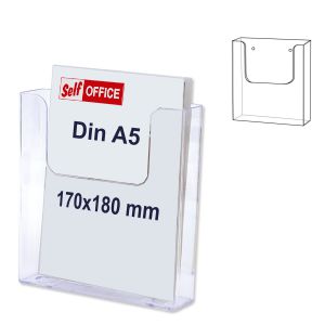 Expositor pared Transparente Din A-5. 170x41x17 mm