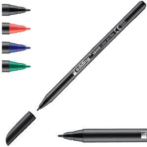rotulador fibra Edding 1200 colores b�sicos punta redonda