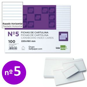 Fichas Rayadas numero 5 - 160x215 - Pte.100