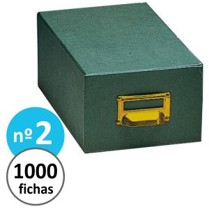 Fichero numero 2 - carton tela verde - para 1000 fichas