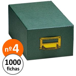 Fichero numero 4 para 1000 fichas - carton tela forrado