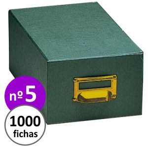 Fichero numero 5 - 1000 fichas carton forrado verde entelado