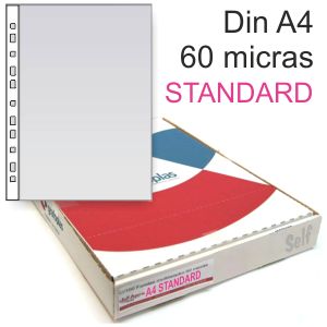Funda Multitaladro Din A4 STANDARD 60 Micras caja 100 uds
