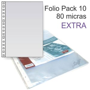 funda multitaladro Folio EXTRA 80 micras paquete 10 fundas