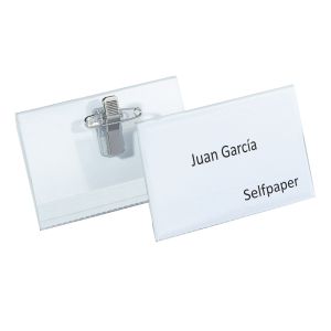 Distintivo Portanombres funda identificaci�n Fellowes 56x92