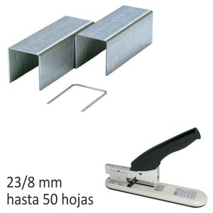 Grapas gruesos 23/8 hasta 50 hojas cajita 1000 Uds