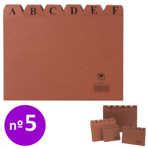 Indice abecedario separador para Fichero Numero 5