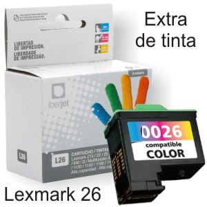 Lexmark X1100 compatible 26 y 27 cartucho color alta capacid