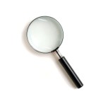 Lupa de cristal W-102 Peque�a de 3 aumentos aro metal 50 mm