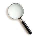 Lupa de cristal W-104 Grande 3 aumentos aro metal 75 mm
