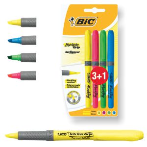 Marcadores Fluorescentes Bic Brite Liner Blister 4+2 Gratis