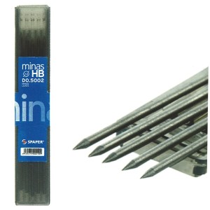 Minas portaminas de calidad 2mm HB tubo 12 Uds economicas