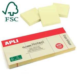 notas adhesivas apli 38x51 pack 3 tacos 100 hojas