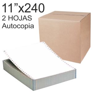 papel continuo impresora 11x240 2 tantos duplicado 1500 jueg