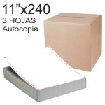 papel continuo impresora 11x240 3 tantos triplicado 1000 jg