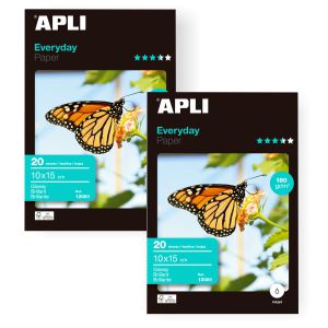 Papel Foto 10x15 glossy brillo 180 gramos pte.20