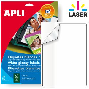 Papel fotografico laser color adhesivo pegatina brillo glosy